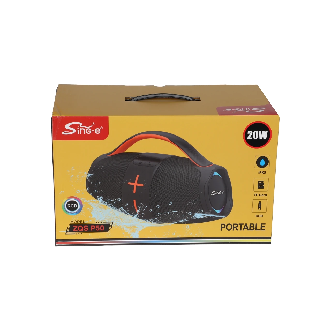 اسپیکر بی سیم Sing-e ضد آب مدل ZQS P50 - مشکی